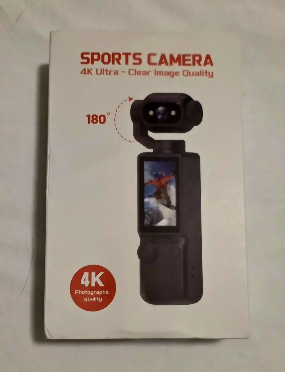 4K Sports Camera Handheld Gimbal 180° Rotating Lens WiFi Night Vision New